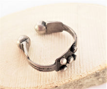 Load image into Gallery viewer, Moroccan antique Tuareg Hand Made SILVER RING size 8. ,Old silver ,Tuareg jewelry, Sahara ring,Moroccan silver,tribal jewelry,Tuareg silver

