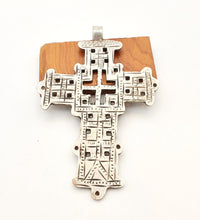Load image into Gallery viewer, Ethiopian Christian 925 silver Coptic cross pendant ,silver cross, religious cross, Ethiopian Cross, Coptic Cross, ethiopian Silver
