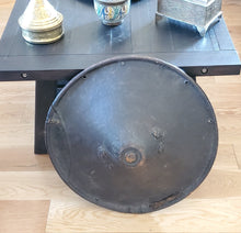 Load image into Gallery viewer, authentic African Ethiopian leather shield from Ethiopia Early 18th century,African Art Décor,Ethiopian shield,decorated leather
