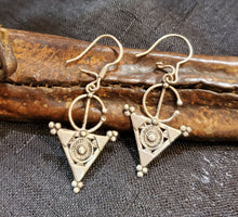 Load image into Gallery viewer, Moroccan Berber Filigree Fibula Earrings sterling silver 925 ,Ethnic Jewelry,sliver Earrings,Dangle &amp; Drop Earrings,Tribal Jewelry,
