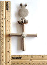 Load image into Gallery viewer, Antique Large Ethiopian Christian silver cross pendant,cross pendant,Genuine old neckcross,hinged Large size,Good silver,Boho jewelry
