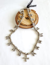 Load image into Gallery viewer, Old Ethiopian Telsum Silver Phallic Pendants cross Necklace,Hand Crafted, Ethiopian Telsum,african Silver, ethiopian jewelry
