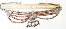 Load image into Gallery viewer, Antique Yemenite Silver Filigree Multi-strand Beads Necklace ethnic Jewelry circa 1910s
