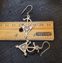 Load image into Gallery viewer, Moroccan Berber Filigree Fibula Earrings sterling silver 925 ,Ethnic Jewelry,sliver Earrings,Dangle &amp; Drop Earrings,Tribal Jewelry,
