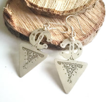 Load image into Gallery viewer, Moroccan Berber Fibula Sterling Silver Dangle Earrings silver 925,Berber Jewelry,sliver Fibula Earrings,Dangle &amp; Drop Earrings,
