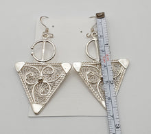 Load image into Gallery viewer, Moroccan Berber Fibula Sterling Silver Dangle Earrings silver 925,Berber Jewelry,sliver Fibula Earrings,Dangle &amp; Drop Earrings,
