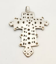 Load image into Gallery viewer, Ethiopian Christian 925 silver Coptic cross pendant ,silver cross, religious cross, Ethiopian Cross, Coptic Cross, ethiopian Silver

