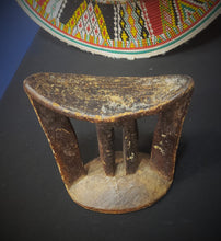 Load image into Gallery viewer, Antique Ethiopian Tribal Hand carved Headrest African Art Decor,African ,Art Décor,Home Décor, religious art
