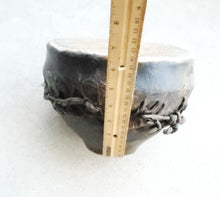 Load image into Gallery viewer, Early 20th old African Kebero drum from Ethiopia Coptic Christian Orthodox Church ,African Art Décor,Hand-Carved Wood drum , African drum
