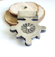 Load image into Gallery viewer, Moroccan Huge Enamel Silver Cross Pendant,silver 925,Moroccan Amulet ,Cross Jewelry,Enamel Jewelry,Berber Pendant,
