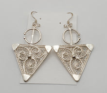 Load image into Gallery viewer, Moroccan Berber Fibula Sterling Silver Dangle Earrings silver 925,Berber Jewelry,sliver Fibula Earrings,Dangle &amp; Drop Earrings,
