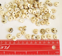 Load image into Gallery viewer, Old carved shell 1 Hair adornment/trade 13mm small beads Berber Mauritania ,Hand Crafted ,CONUS SHELL ,Ethnic Jewelry,Tribal Jewelry
