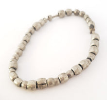 Load image into Gallery viewer, Antique Ethiopian 11''strand of silver Heishi Anklet 1930s ,collectible silver,Ethnic silver Beads ,Jewelry Supplies Beads
