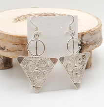 Load image into Gallery viewer, Moroccan Berber Fibula Sterling Silver Dangle Earrings silver 925,Berber Jewelry,sliver Fibula Earrings,Dangle &amp; Drop Earrings,
