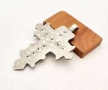 Load image into Gallery viewer, Ethiopian Christian 925 silver Coptic cross pendant ,silver cross, religious cross, Ethiopian Cross, Coptic Cross, ethiopian Silver
