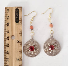 Load image into Gallery viewer, Antique Moroccan Old Silver pendants coral Earrings ,Ethnic Tribal,sliver Earrings,Dangle &amp; Drop Earrings,Tribal Jewelry,
