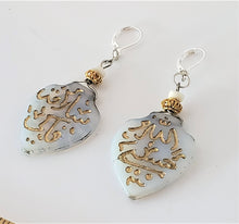 Load image into Gallery viewer, Moroccan Czech Glass Silver Earrings , Ethnic Tribal ,Glass Earrings ,Bead Jewelry, Dangle Earrings, Mother's Day Jewelry
