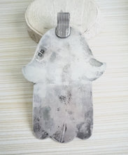 Load image into Gallery viewer, Moroccan Old Huge silver Hand of Fatima Hamsa Pendant Amulet,Berber Jewelry,African Jewelry,Moroccan Jewelry,Hand of Fatima Charm,
