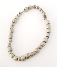 Load image into Gallery viewer, Antique Ethiopian 11''strand of silver Heishi Anklet 1930s ,collectible silver,Ethnic silver Beads ,Jewelry Supplies Beads
