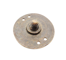 Load image into Gallery viewer, Antique Brass Shield Hair Ornament from Ethiopia tribal jewelry
