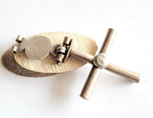 Load image into Gallery viewer, Antique Large Ethiopian Christian silver cross pendant,cross pendant,Genuine old neckcross,hinged Large size,Good silver,Boho jewelry
