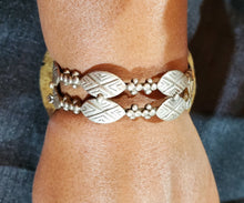 Load image into Gallery viewer, Antique Silver Moroccan Berber Bracelet Ethnic Tribal, ethnic tribal, tribal bracelets,Moroccan jewelry, ethnic jewelry, Tuareg bracelets
