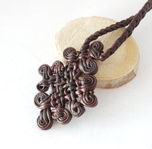 Load image into Gallery viewer, Ethiopian Leather Coptic ,Cross Necklace ,large cross, religious cross Craft ,Coptic Cross ,Coptic ethiopian
