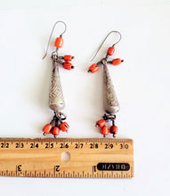 Load image into Gallery viewer, Moroccan Berber Filigree Sterling Silver Dangle Earrings silver 925,Filigree Jewelry ,sliver Earrings,Dangle &amp; Drop Earrings,Tribal Earrings

