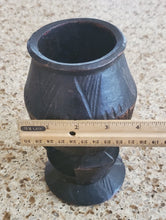 Load image into Gallery viewer, Ethiopian Sculptural Early 20th Century Finely Carved Wood Cup ,African Art Décor,Hand-Carved Wood,Ethiopian Furniture,carved cup

