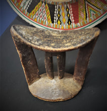 Load image into Gallery viewer, Antique Ethiopian Tribal Hand carved Headrest African Art Decor,African ,Art Décor,Home Décor, religious art
