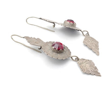 Load image into Gallery viewer, Antique Moroccan Old Berber Earrings Silver with Glass Talhakimt,Ethnic Tribal,sliver Earrings,Dangle &amp; Drop, Earrings,Tribal Jewelry,
