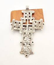 Load image into Gallery viewer, Ethiopian Christian 925 silver Coptic cross pendant ,silver cross, religious cross, Ethiopian Cross, Coptic Cross, ethiopian Silver
