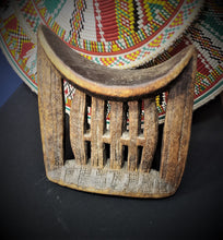 Load image into Gallery viewer, Antique Ethiopian Tribal Hand carved Headrest African Art Decor,African ,Art Décor,Home Décor, religious art
