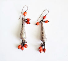 Load image into Gallery viewer, Moroccan Berber Filigree Sterling Silver Dangle Earrings silver 925,Filigree Jewelry ,sliver Earrings,Dangle &amp; Drop Earrings,Tribal Earrings
