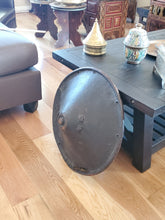 Load image into Gallery viewer, authentic African Ethiopian leather shield from Ethiopia Early 18th century,African Art Décor,Ethiopian shield,decorated leather
