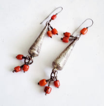 Load image into Gallery viewer, Moroccan Berber Filigree Sterling Silver Dangle Earrings silver 925,Filigree Jewelry ,sliver Earrings,Dangle &amp; Drop Earrings,Tribal Earrings
