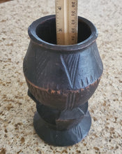 Load image into Gallery viewer, Ethiopian Sculptural Early 20th Century Finely Carved Wood Cup ,African Art Décor,Hand-Carved Wood,Ethiopian Furniture,carved cup

