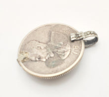 Load image into Gallery viewer, antique Ethiopia silver coins HAILE SELASSIE Silver coin lion of Judah Pendant, Made in 1970s, Rasta Jewelry, Silver coins
