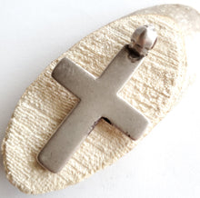 Load image into Gallery viewer, Antique Ethiopian Coptic Christian Cross, Maria Theresa ,silver coin, Cross Pendant, Ethnic Tribal ,Handmade Jewelry
