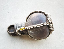 Load image into Gallery viewer, Antique Ethiopian Tribal Hand carved Wood Milk Samburu Black Wood Shells Milk Jug African Decor, ,Art Décor,Home Décor, religious art
